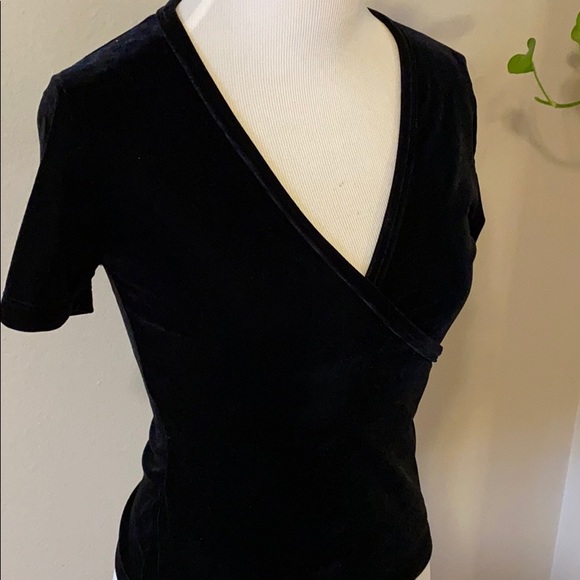 90s Rampage Velvet Wrap Top - Picture 2 of 5